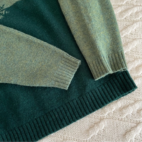 VTG Old Navy Wool Knit Forest Green Sweater, Size L - Picture 9 of 9